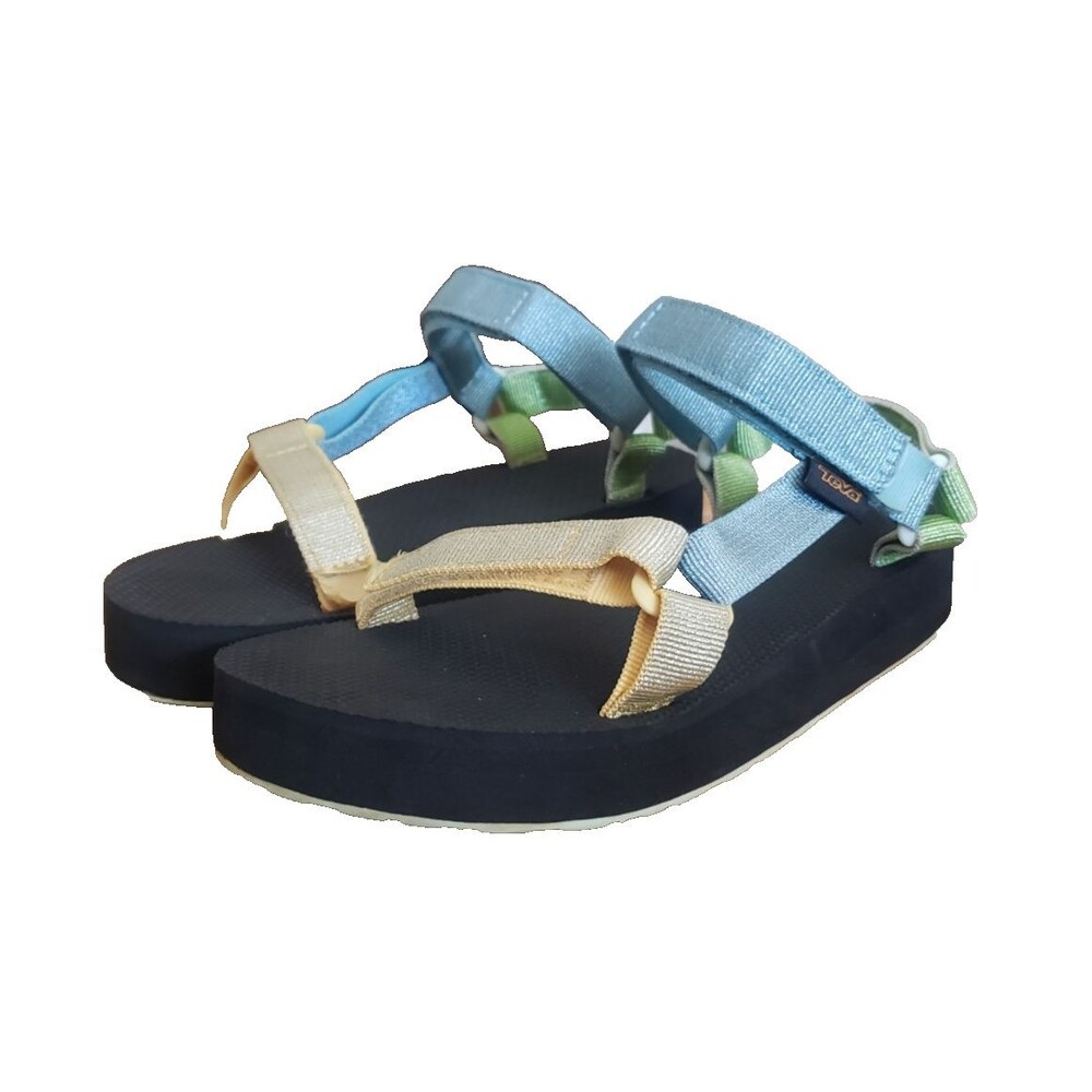 Teva Midform Universal Kids 5 Metallic Blue Sandals Beach Summer Casual 1131610C
